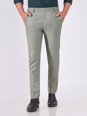 Men's Skinny Fit Formal Pant - light green