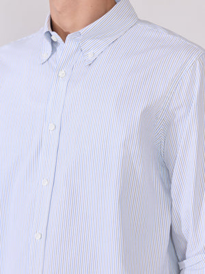 Erzela - Smart Fit Striped Shirt - Olive - Espanshe