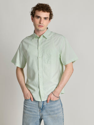 Oran - Striped Shirt - Green - Espanshe