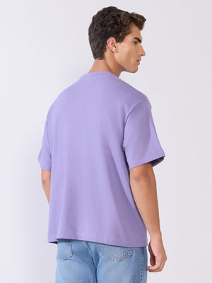 Vynora - Loose Fit Round Neck T-Shirt - Lavender - Espanshe