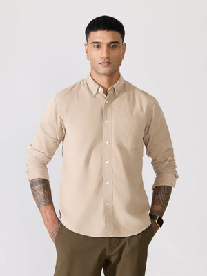 Kokamo - Relaxed Corduroy Shirt - Beige - Espanshe