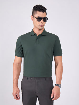 Men's Polo T-Shirt - bottle green