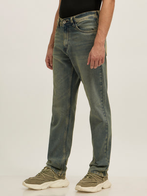 edwin staright fit jeans in blue shade for men