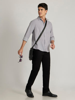 Men's Relaxed Corduroy Shirt - Light gray