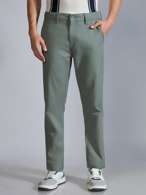 Orren - Slim Fit Cotton Pant - Shale Green - Espanshe