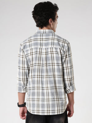Amabel - Checkered Regular fit Shirt - Olive - Espanshe