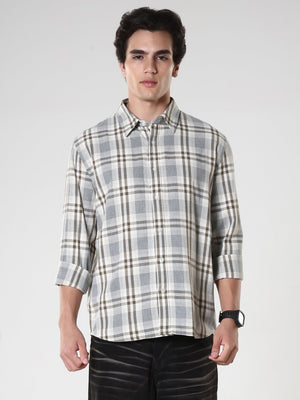 Amabel - Checkered Regular fit Shirt - Olive - Espanshe