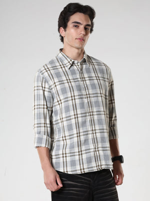 Amabel - Checkered Regular fit Shirt - Olive - Espanshe