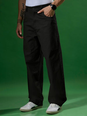Vardon - Super Baggy Cargo Pant - Black - Espanshe