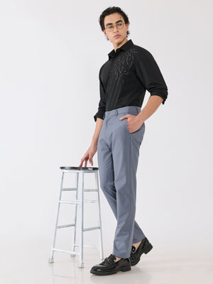 Men's Slim Fit Formal Pant - light gray