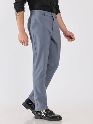 Alista - Slim Fit Formal Pant - Light Grey - Espanshe