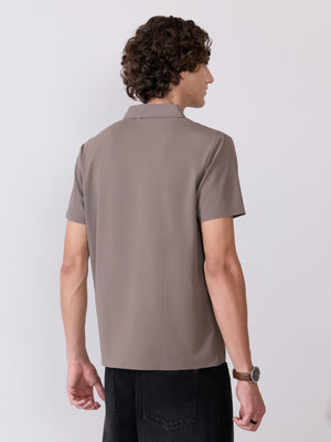 Men's Regular Fit Polo T-Shirt - stone gray