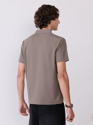 Zoltan - Regular Fit Polo T-Shirt - Stone Grey - Espanshe