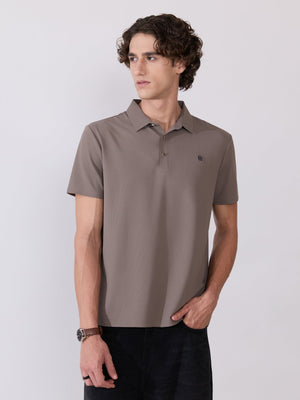 Zoltan - Regular Fit Polo T-Shirt - Stone Grey - Espanshe
