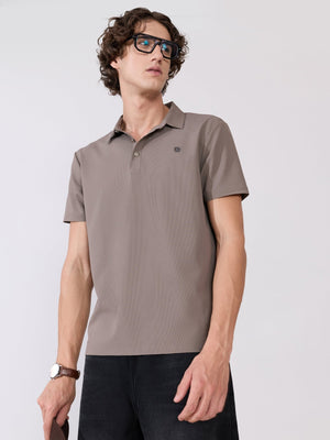 Zoltan - Regular Fit Polo T-Shirt - Stone Grey - Espanshe