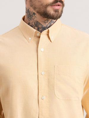 Zena - Relaxed Fit Oxford Shirt - Golden Apricot - Espanshe