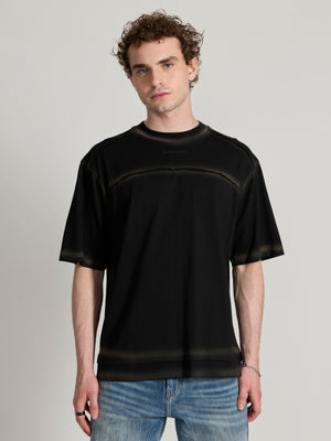 Men's printed baggy T-Shirt in black