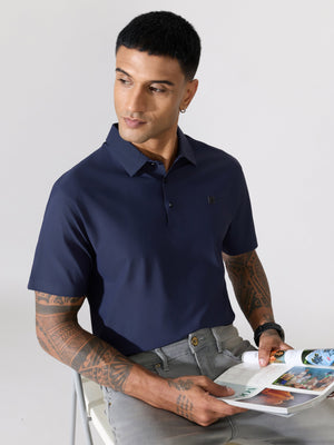 Men's Regular Fit Polo T-Shirt - navy blue