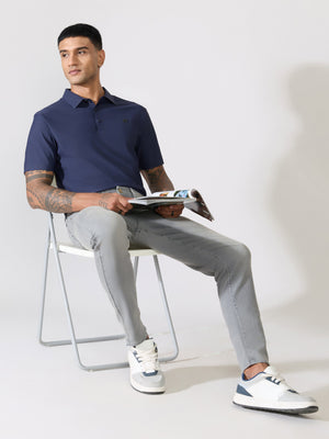 Men's Regular Fit Polo T-Shirt - navy blue