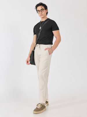 Men's Relaxed Fit Joggers - cream