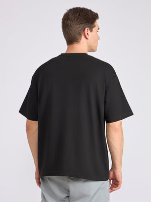 Men's Oversized Round neck T Shirt in black
