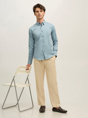 men's Striped Shirt - light blue