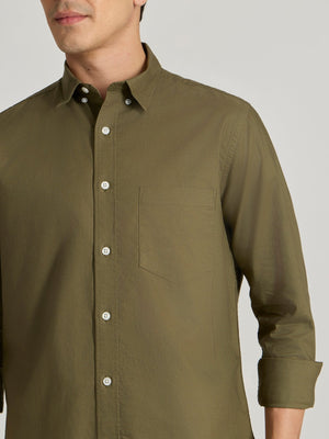 Fakaro - Turkish Fit Oxford Shirt - Olive Green - Espanshe