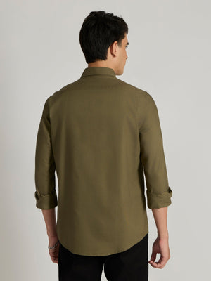 Fakaro - Turkish Fit Oxford Shirt - Olive Green - Espanshe