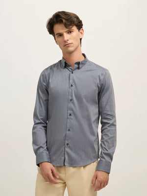 Sylvester - Striped Shirt - Dark Blue - Espanshe