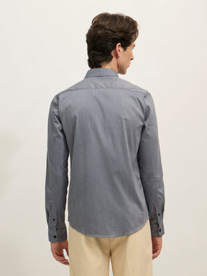 Sylvester - Striped Shirt - Dark Blue - Espanshe