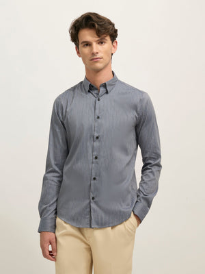 Sylvester - Striped Shirt - Dark Blue - Espanshe
