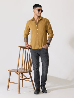 Kokamo - Relaxed Corduroy Shirt - Mustard - Espanshe