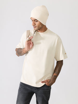 Men's printed t-shirt in cream