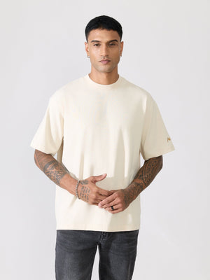Loveex - Energy Flows Graphic Back Print Cream T-Shirt - Espanshe