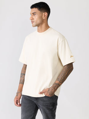 Loveex - Energy Flows Graphic Back Print Cream T-Shirt - Espanshe