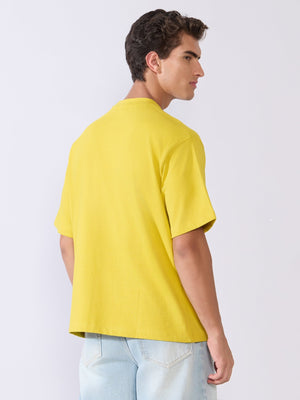Vynora - Loose Fit Round Neck T-Shirt - Yellow Jasmine - Espanshe