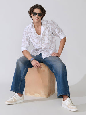 Nefilo - Oxford Printed Shirt - Taupe - Espanshe