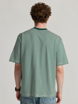 Ionathan - Striped Crew T-Shirt - Green - Espanshe