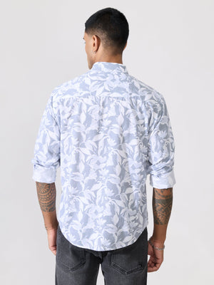 Nefilo - Oxford Printed Shirt - Grey - Espanshe