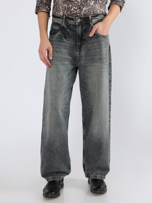 Men's Super Baggy Jeans in dark grey