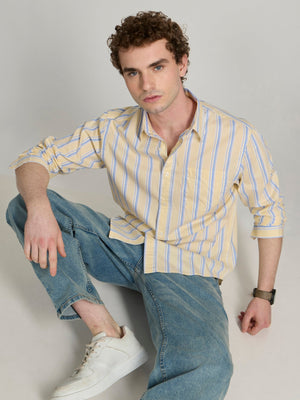 Paulson - Striped Shirt - Yellow - Espanshe