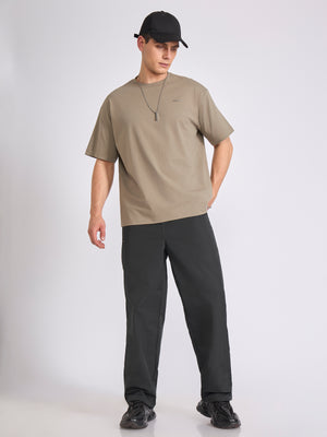 Men's Oversized Round neck T Shirt in sage green