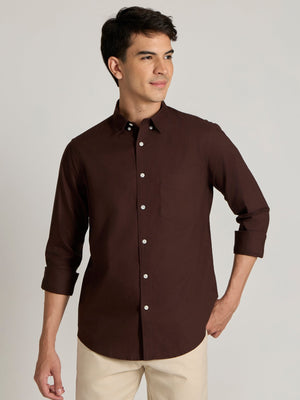 Fakaro - Turkish Fit Oxford Shirt - Brown - Espanshe