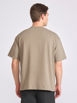 Men's Oversized Round neck T Shirt in sage green