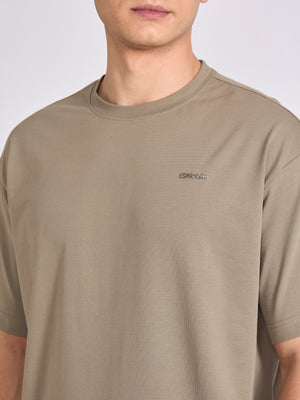 Men's Oversized Round neck T Shirt in sage green