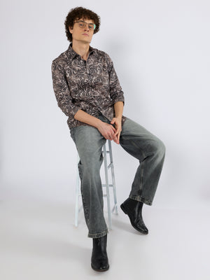 Men's Super Baggy Jeans in dark grey