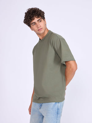 Stirling - Loose Fit T-Shirt - Olive - Espanshe