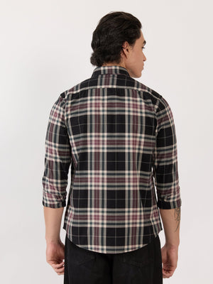 Katasha - Turkish Fit Checked Shirt - Black - Espanshe