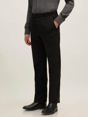 men's Straight Fit Formal Pant - black