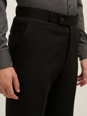 men's Straight Fit Formal Pant - black